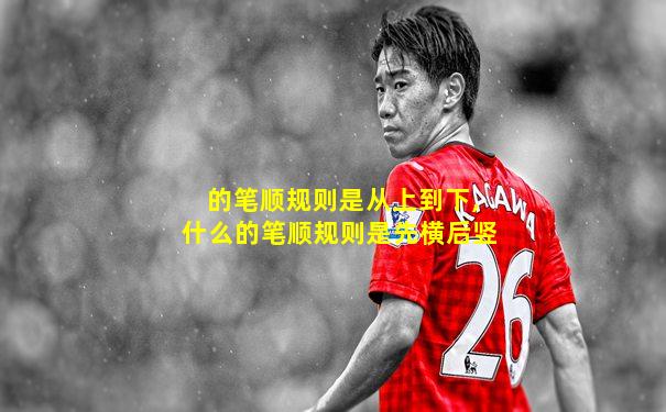 的笔顺规则是从上到下,什么的笔顺规则是先横后竖