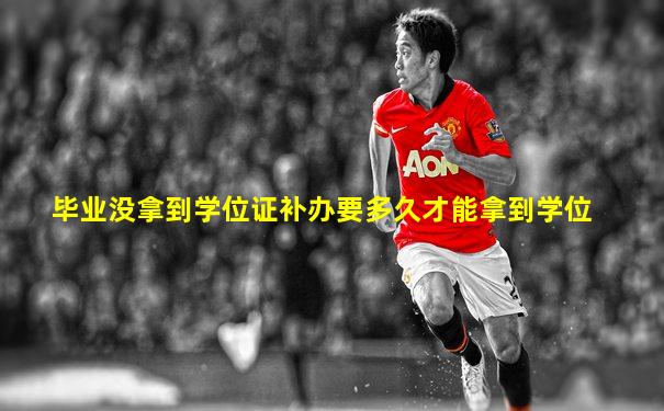 毕业没拿到学位证补办要多久才能拿到学位
